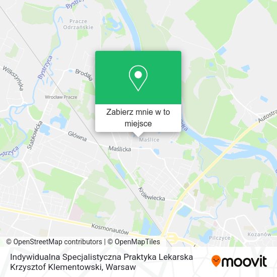 Mapa Indywidualna Specjalistyczna Praktyka Lekarska Krzysztof Klementowski