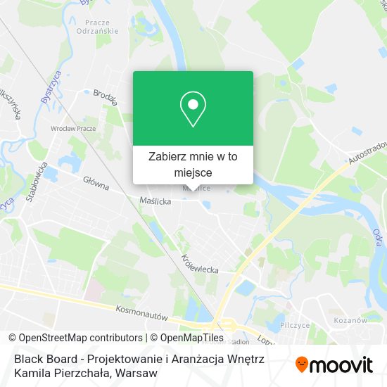 Mapa Black Board - Projektowanie i Aranżacja Wnętrz Kamila Pierzchała