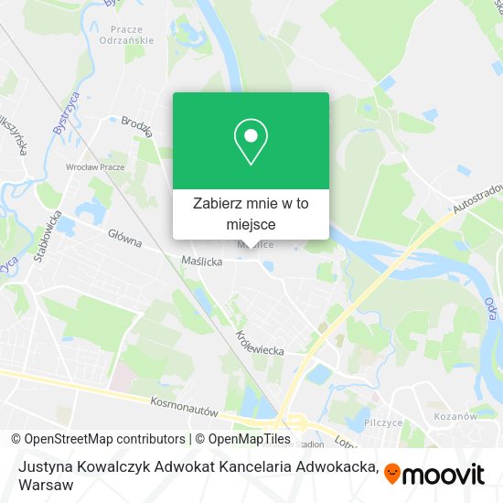 Mapa Justyna Kowalczyk Adwokat Kancelaria Adwokacka