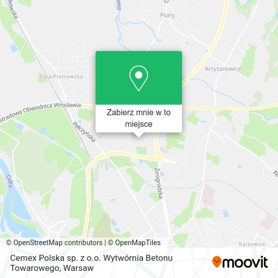 Mapa Cemex Polska sp. z o.o. Wytwórnia Betonu Towarowego