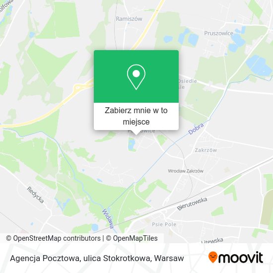 Mapa Agencja Pocztowa, ulica Stokrotkowa