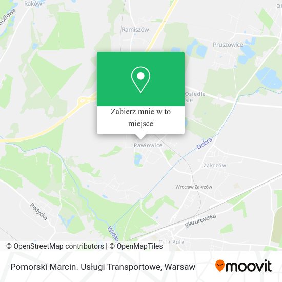 Mapa Pomorski Marcin. Usługi Transportowe