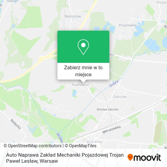 Mapa Auto Naprawa Zakład Mechaniki Pojazdowej Trojan Paweł Lesław