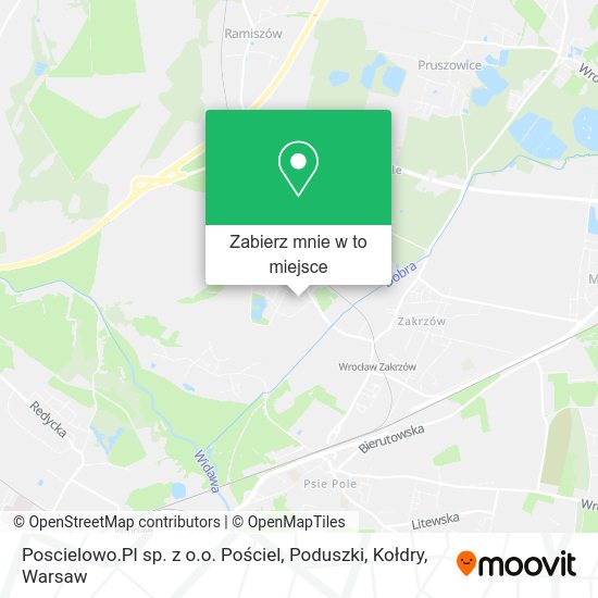 Mapa Poscielowo.Pl sp. z o.o. Pościel, Poduszki, Kołdry