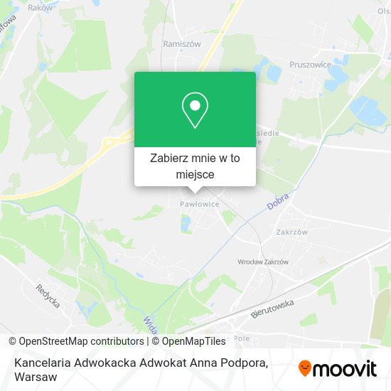 Mapa Kancelaria Adwokacka Adwokat Anna Podpora