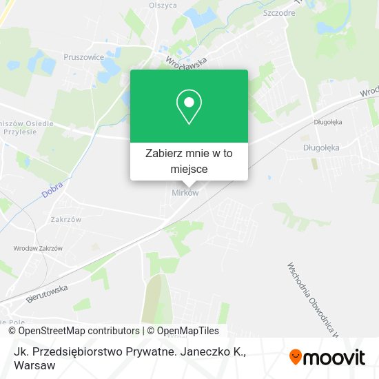 Mapa Jk. Przedsiębiorstwo Prywatne. Janeczko K.