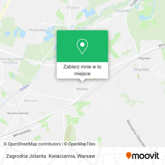 Mapa Zagrodna Jolanta. Kwiaciarnia