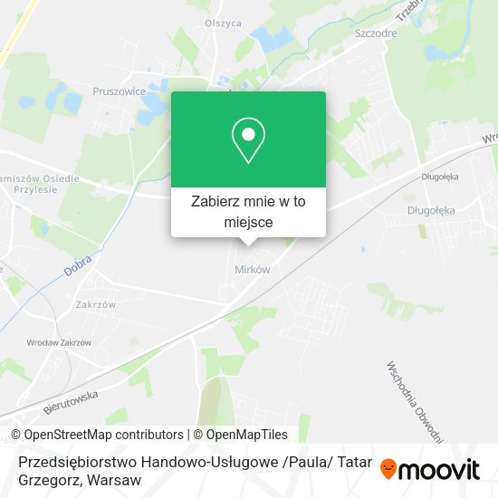 Mapa Przedsiębiorstwo Handowo-Usługowe /Paula/ Tatar Grzegorz