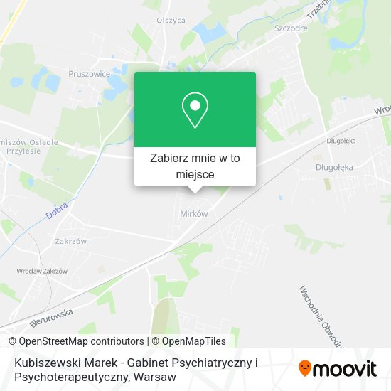 Mapa Kubiszewski Marek - Gabinet Psychiatryczny i Psychoterapeutyczny