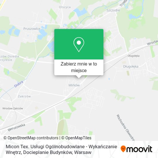 Mapa Micon Tex. Usługi Ogólnobudowlane - Wykańczanie Wnętrz, Docieplanie Budynków