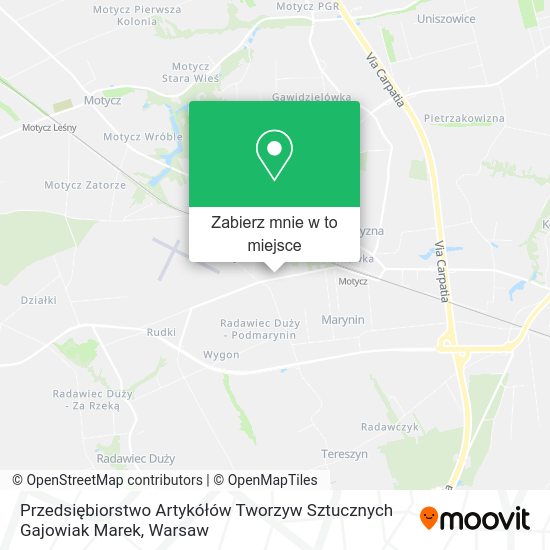 Mapa Przedsiębiorstwo Artykółów Tworzyw Sztucznych Gajowiak Marek