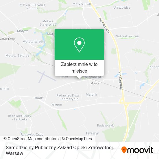 Mapa Samodzielny Publiczny Zakład Opieki Zdrowotnej