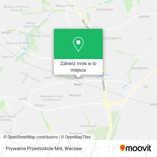 Mapa Prywatne Przedszkole Miś