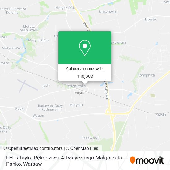 Mapa FH Fabryka Rękodzieła Artystycznego Małgorzata Pańko