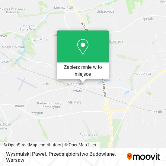 Mapa Wysmulski Paweł. Przedsiębiorstwo Budowlane