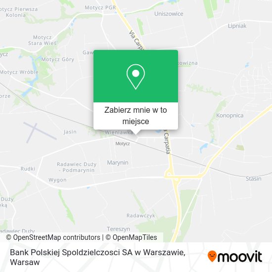 Mapa Bank Polskiej Spoldzielczosci SA w Warszawie