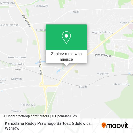 Mapa Kancelaria Radcy Prawnego Bartosz Gdulewicz