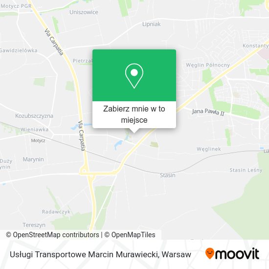 Mapa Usługi Transportowe Marcin Murawiecki