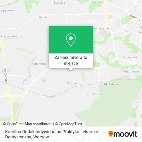 Mapa Karolina Rodak Indywidualna Praktyka Lekarsko-Dentystyczna