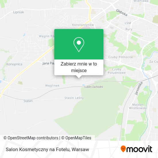 Mapa Salon Kosmetyczny na Fotelu