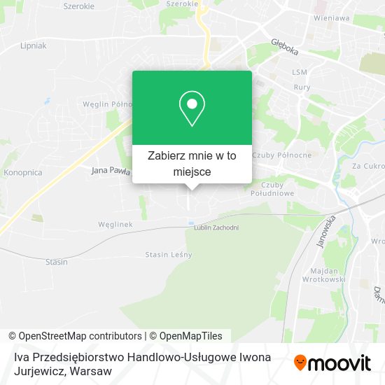 Mapa Iva Przedsiębiorstwo Handlowo-Usługowe Iwona Jurjewicz