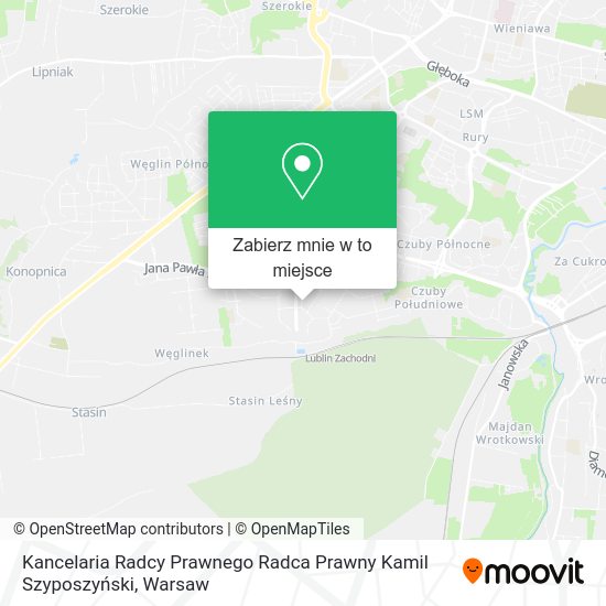 Mapa Kancelaria Radcy Prawnego Radca Prawny Kamil Szyposzyński