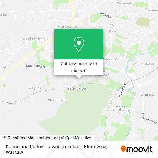 Mapa Kancelaria Radcy Prawnego Łukasz Klimowicz