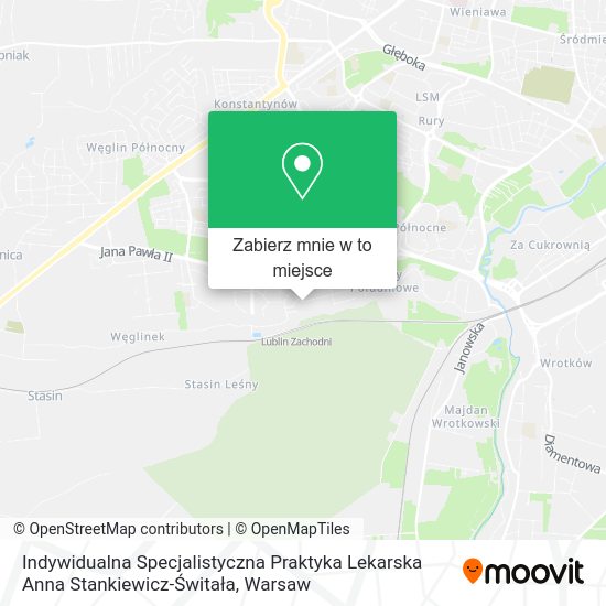 Mapa Indywidualna Specjalistyczna Praktyka Lekarska Anna Stankiewicz-Świtała