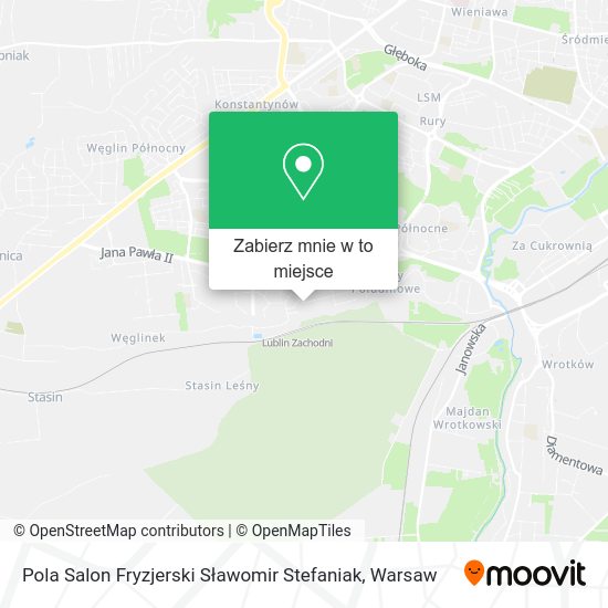 Mapa Pola Salon Fryzjerski Sławomir Stefaniak