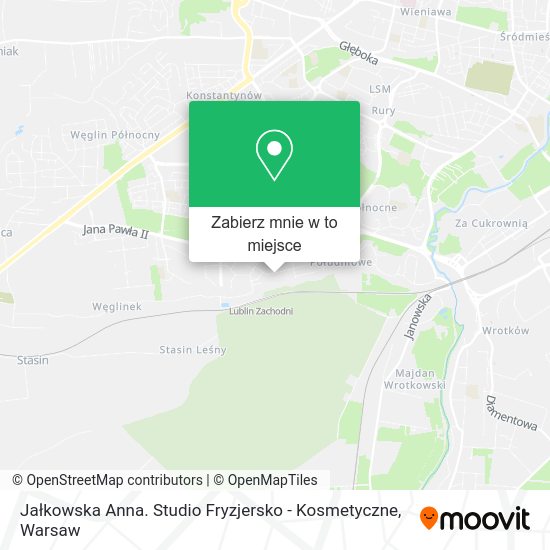 Mapa Jałkowska Anna. Studio Fryzjersko - Kosmetyczne