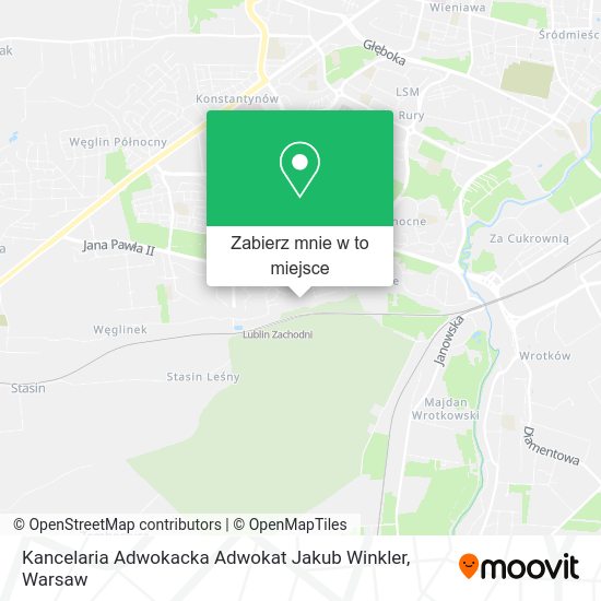 Mapa Kancelaria Adwokacka Adwokat Jakub Winkler