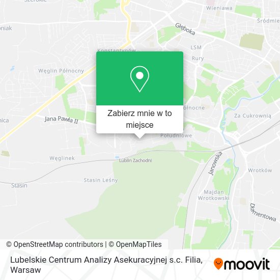 Mapa Lubelskie Centrum Analizy Asekuracyjnej s.c. Filia