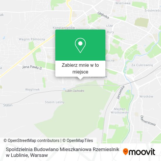 Mapa Spoldzielnia Budowlano Mieszkaniowa Rzemieslnik w Lublinie