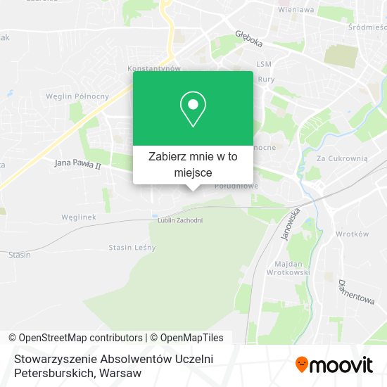 Mapa Stowarzyszenie Absolwentów Uczelni Petersburskich