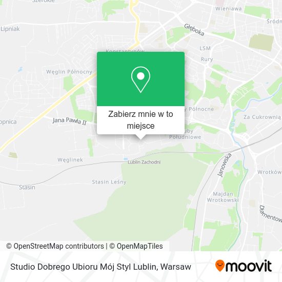 Mapa Studio Dobrego Ubioru Mój Styl Lublin