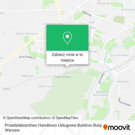 Mapa Przedsiebiorstwo Handlowo Uslugowe Buldinio Buty