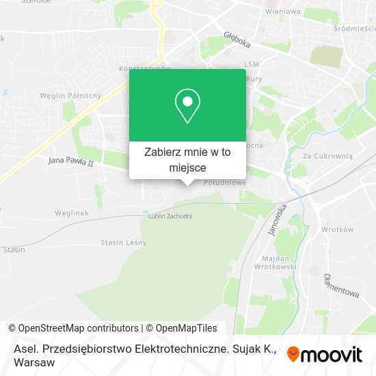 Mapa Asel. Przedsiębiorstwo Elektrotechniczne. Sujak K.