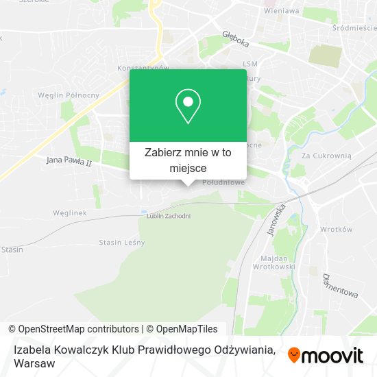 Mapa Izabela Kowalczyk Klub Prawidłowego Odżywiania