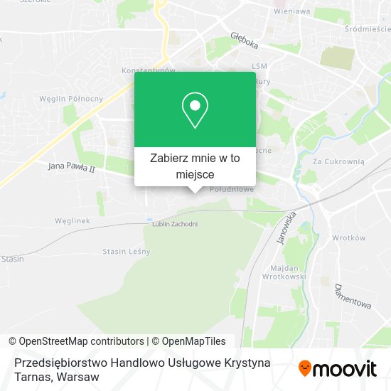 Mapa Przedsiębiorstwo Handlowo Usługowe Krystyna Tarnas