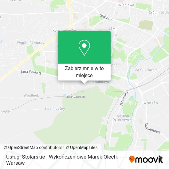 Mapa Usługi Stolarskie i Wykończeniowe Marek Olech