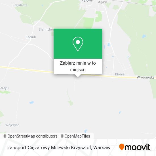 Mapa Transport Ciężarowy Milewski Krzysztof