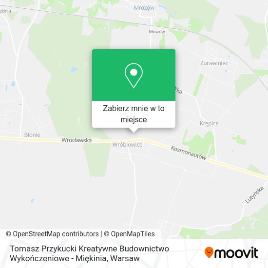 Mapa Tomasz Przykucki Kreatywne Budownictwo Wykończeniowe - Miękinia