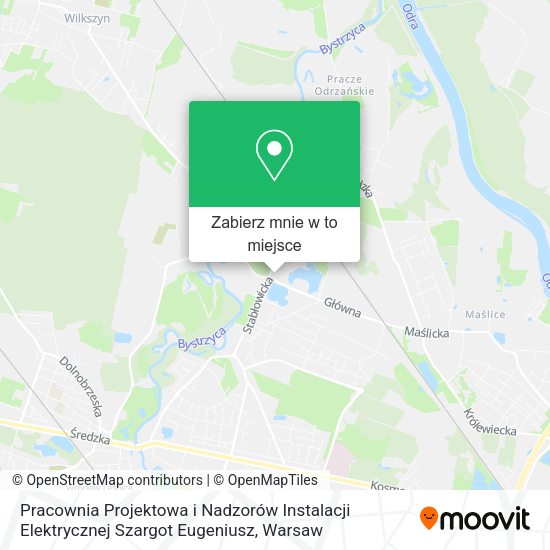 Mapa Pracownia Projektowa i Nadzorów Instalacji Elektrycznej Szargot Eugeniusz