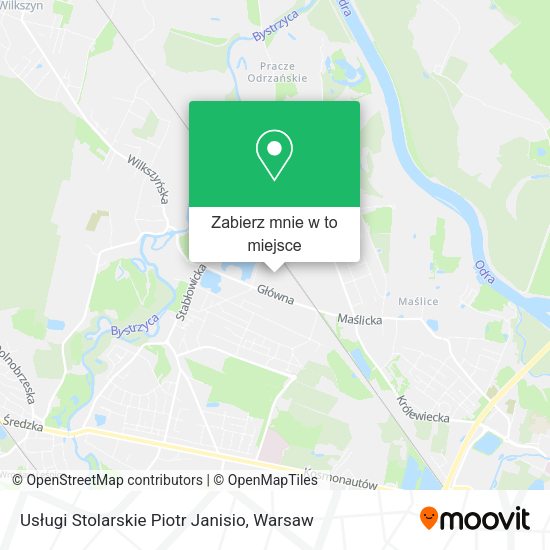 Mapa Usługi Stolarskie Piotr Janisio