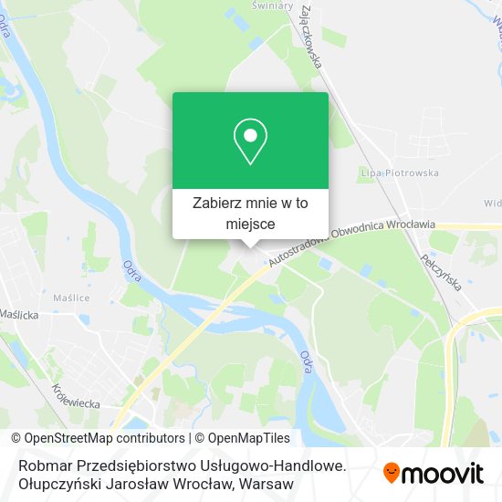 Mapa Robmar Przedsiębiorstwo Usługowo-Handlowe. Ołupczyński Jarosław Wrocław