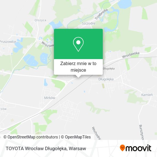 Mapa TOYOTA Wrocław Długołęka