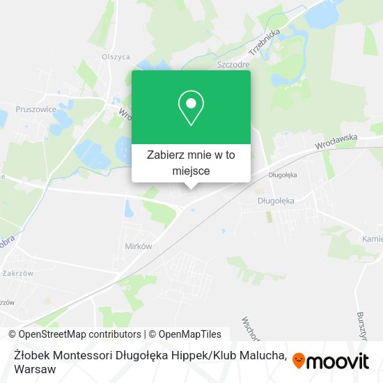 Mapa Żłobek Montessori Długołęka Hippek / Klub Malucha