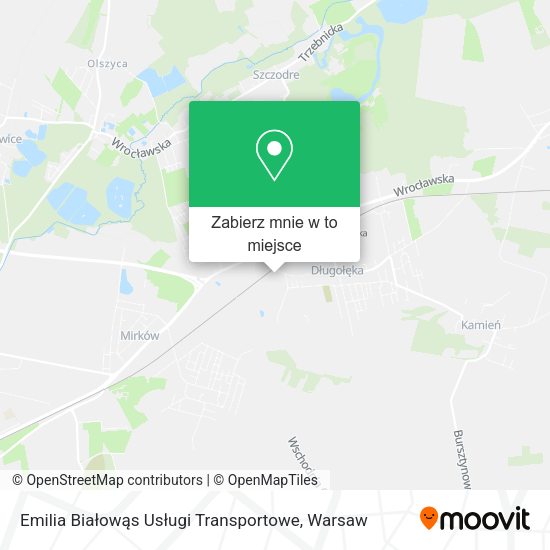 Mapa Emilia Białowąs Usługi Transportowe