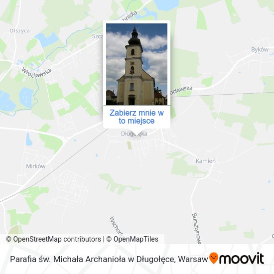 Mapa Parafia św. Michała Archanioła w Długołęce