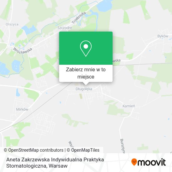 Mapa Aneta Zakrzewska Indywidualna Praktyka Stomatologiczna